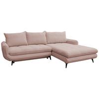 Kutna Garnitura Wave - ružičasta/crna, Moderno, drvo/metal (266/189cm) - Modern Living