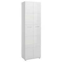 Garderobni Ormar Merano - boje kroma/bijela visoki sjaj, Moderno, drvni materijal/plastika (58,9/197/37cm) - Modern Living
