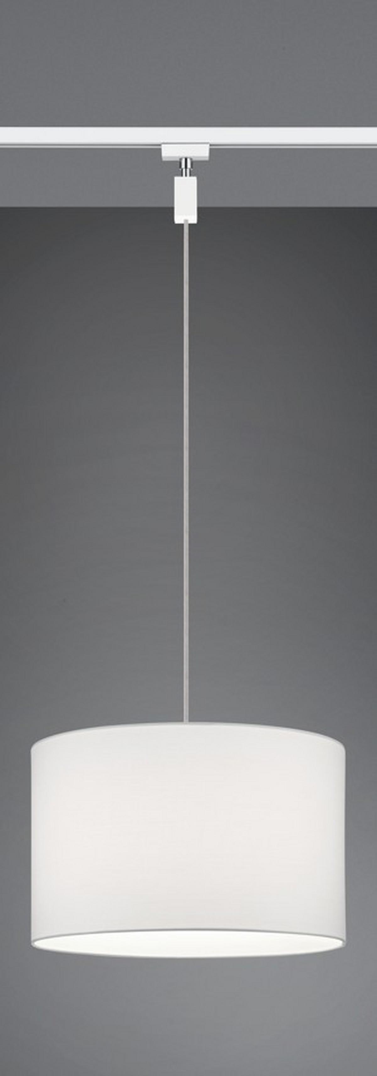 Schienensystem-Hängeleuchte Hotel Duoline Weiß max. 60 W - Weiß, Basics, Textil (40/180cm) - Trio Leuchten