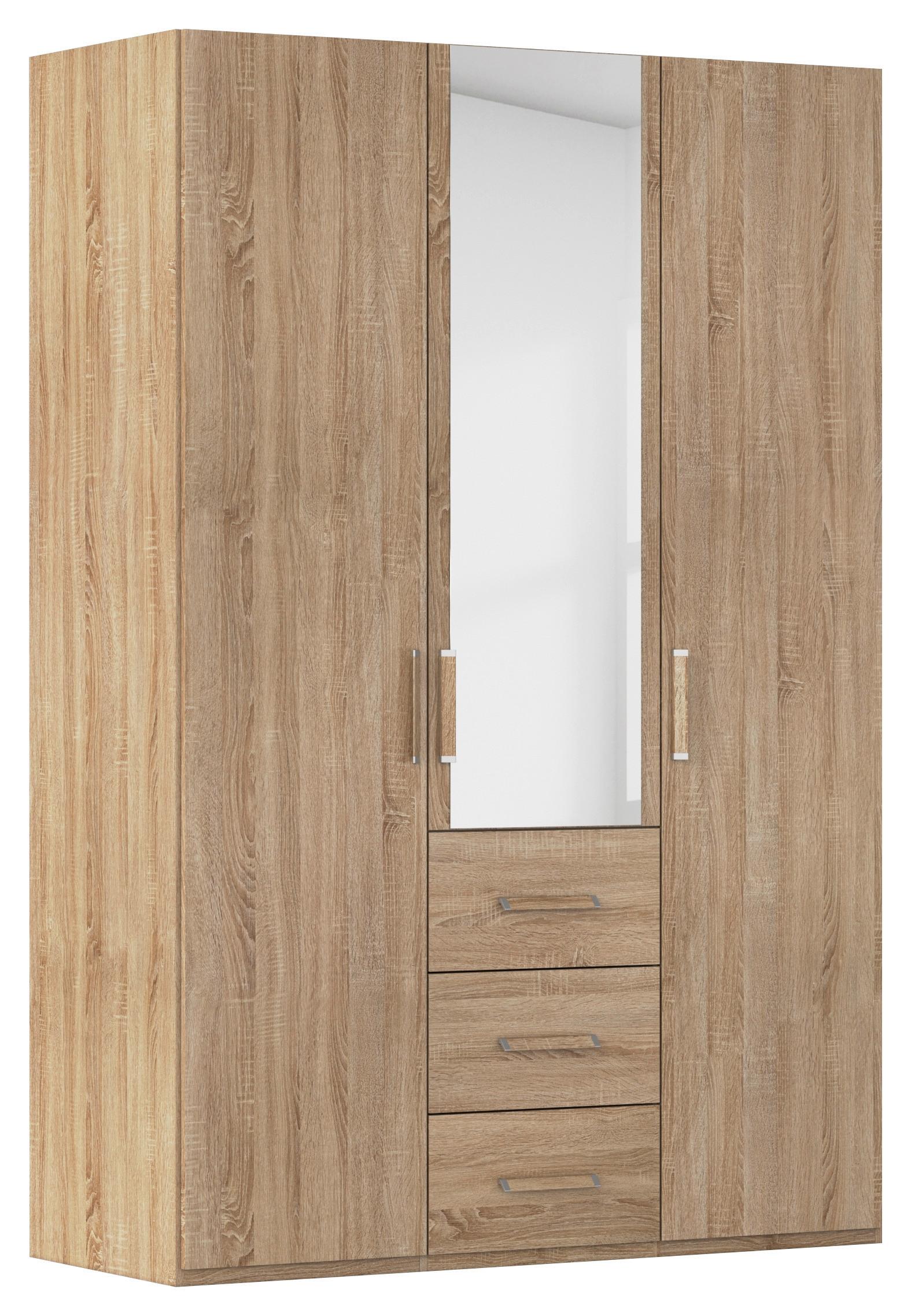Omara S Klasičnimi Vrati Evelyn, Barva Hrasta - hrast sonoma, Design, umetna masa/steklo (151/223/60cm) - Novel