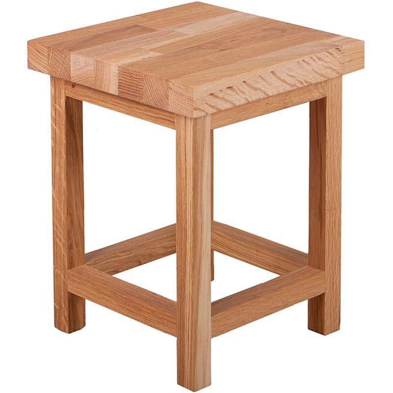 Universalhocker Echtholz Eichefarben H: 40 cm - Eichefarben, Basics, Holz (30/40/30cm) - Gardenson