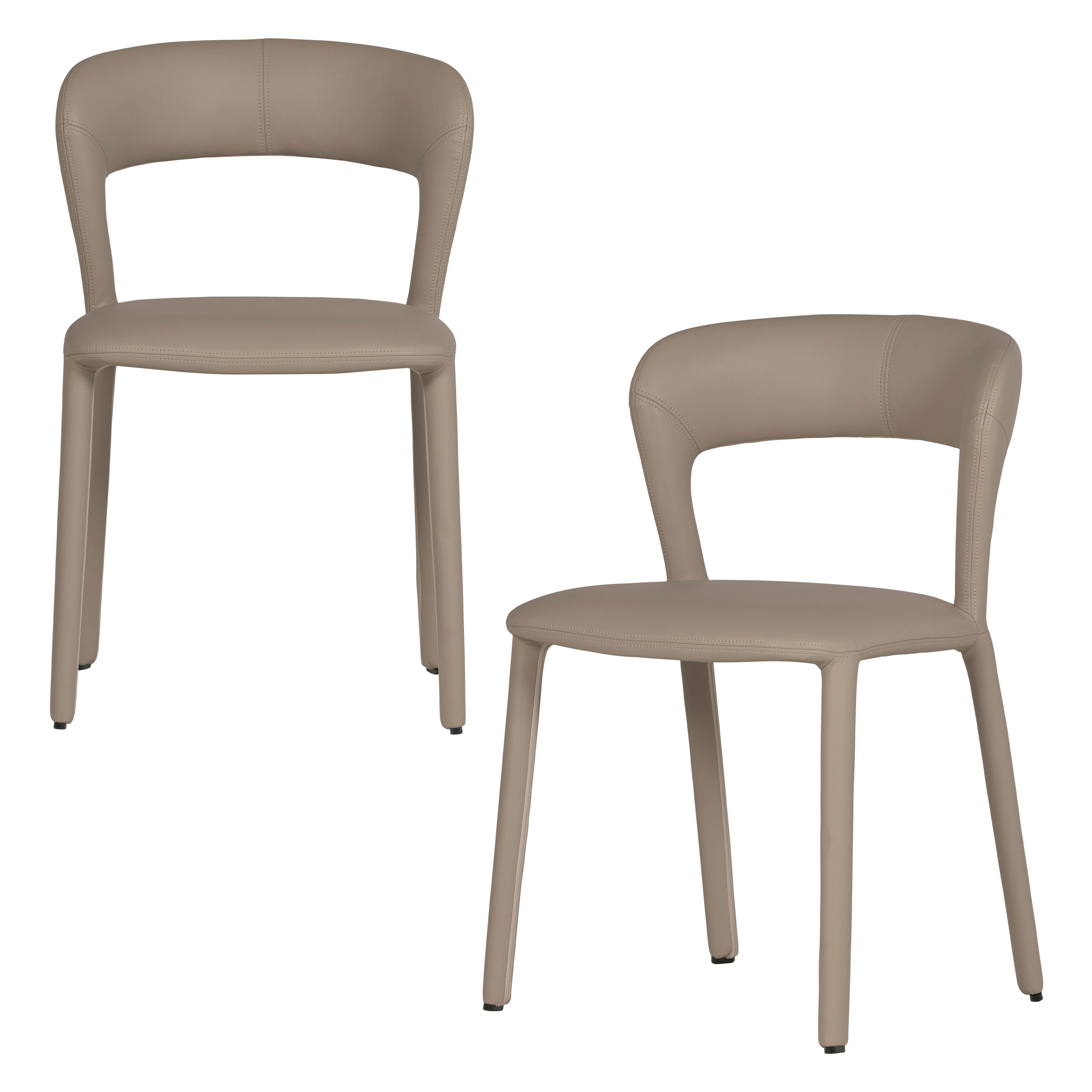 Stuhl-Set Noble Sand/Hellbraun B: 51cm - Sandfarben/Hellbraun, MODERN, Kunststoff/Textil (51/76/56cm) - Livetastic