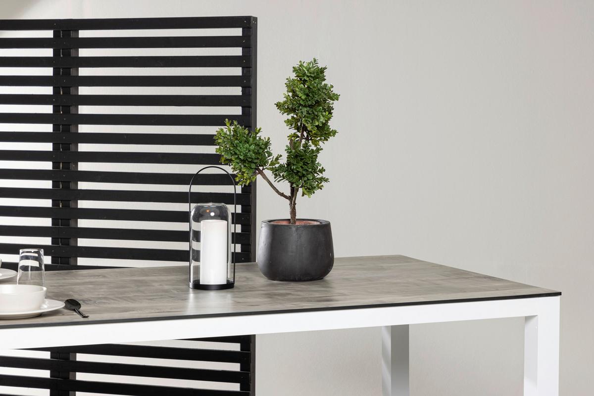 Gartentisch Llama ca. 205x100x75 cm Grau/Weiß - Weiß/Grau, KONVENTIONELL, Kunststoff/Metall (205/100/75cm) - Gardenson