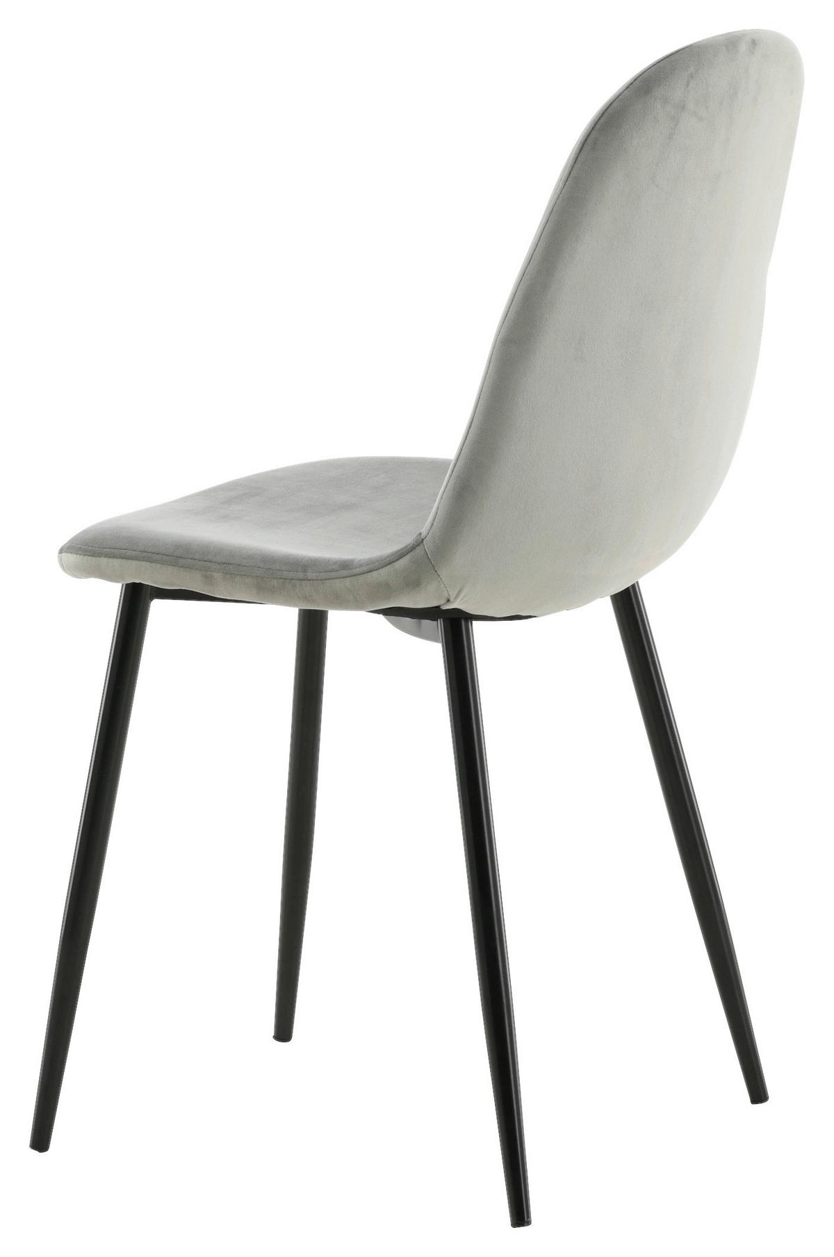 STUHL-SET POLAR - Schwarz/Grau, Design, Textil/Metall (42,5/88/53cm) - Livetastic