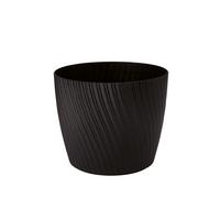 Kaspó Mira Eco Wood 15 - fekete, Konventionell, műanyag (14,8/12,35cm) - Mömax