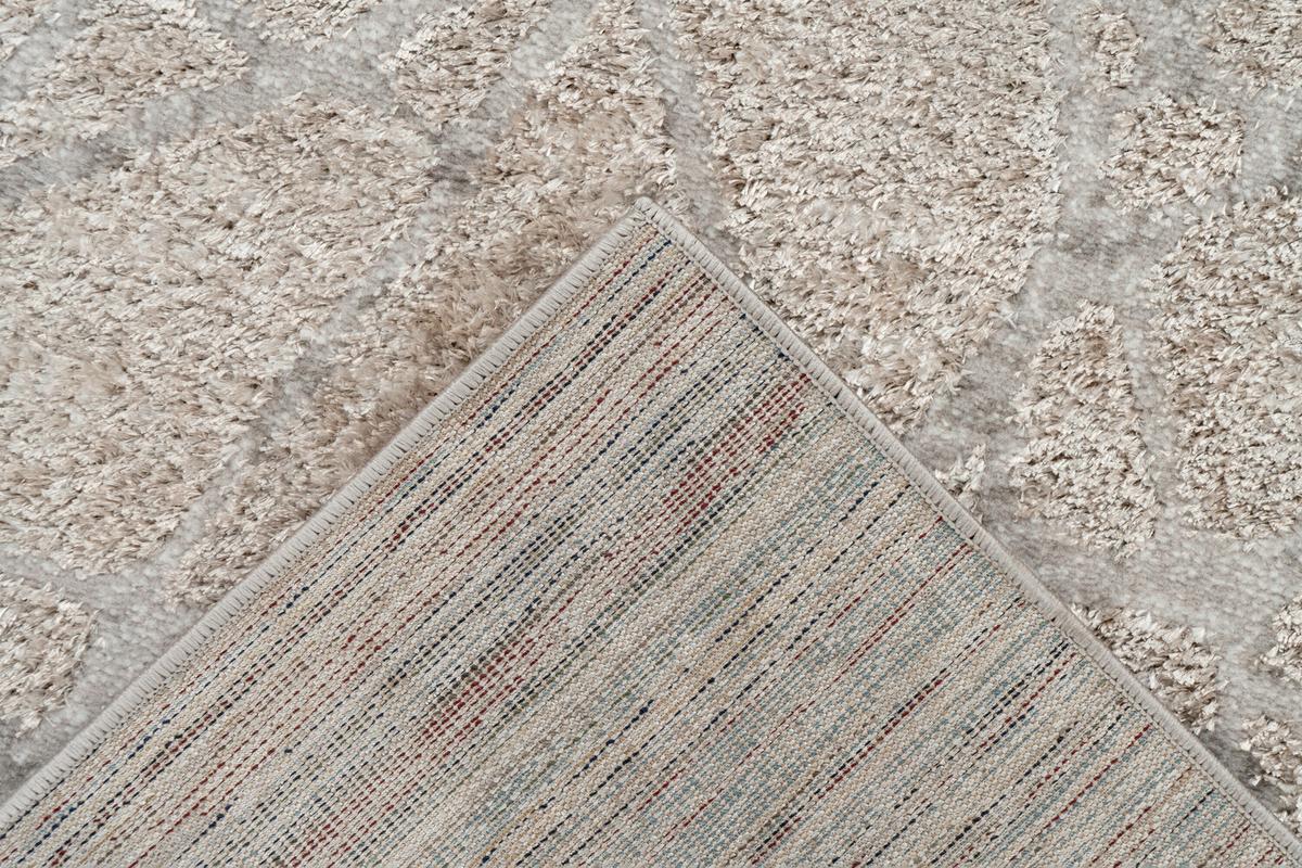 FLACHWEBETEPPICH CATCHER 125 SILBER/BEI 120X170 - Beige/Silberfarben, Basics, Textil (120/170cm) - Kayoom