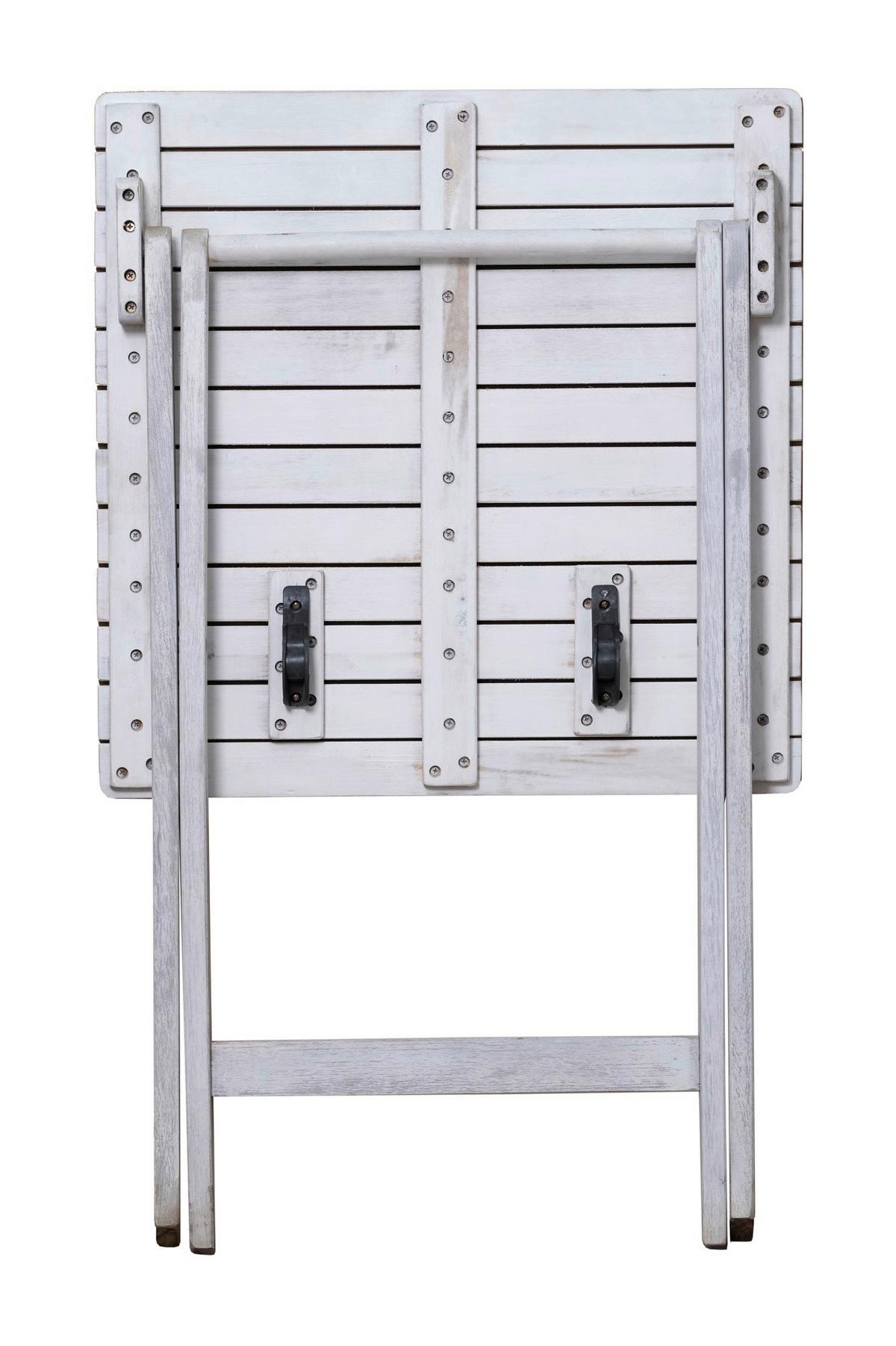 Balkonset 3-tlg. Naturfarben Akazienholz - Grau, Natur, Holz - Gardenson