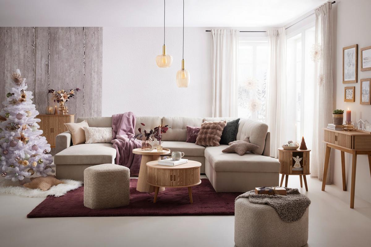 LED-Kerze Tree Taupe - Taupe, Konventionell, Naturmaterialien/Kunststoff (8/14,5cm) - Modern Living