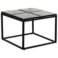 Klubska Miza Rotti, Črna - črna, Design, kovina/steklo (58/58/43,5cm) - MID.YOU