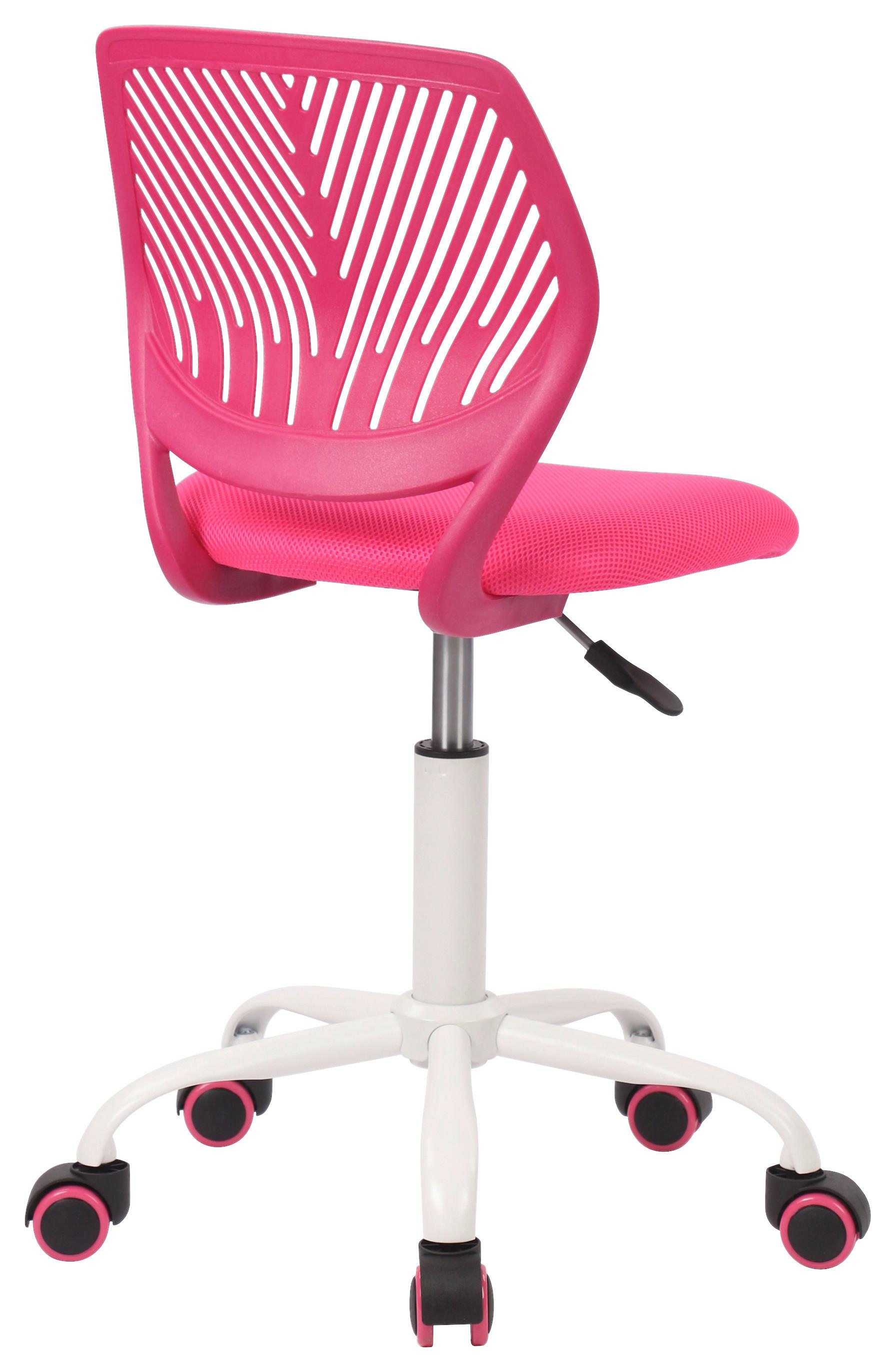 SNURRSTOL FÖR UNGDOMAR KIRA - vit/pink, Modern, metall/trä (40/87/44cm) - Mömax