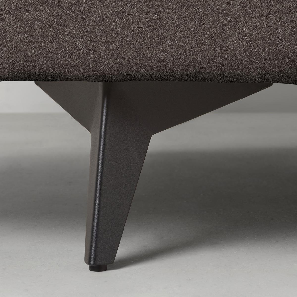 Ecksofa Axel Mokka - Schwarz/Mokka, MODERN, Textil/Metall (250/87/291cm) - Mömax