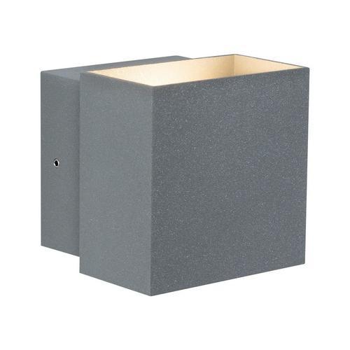 LED-Wandleuchte Cybo in Grau max. 3 Watt - Grau, Basics, Metall (10/9,3/10cm) - Paulmann