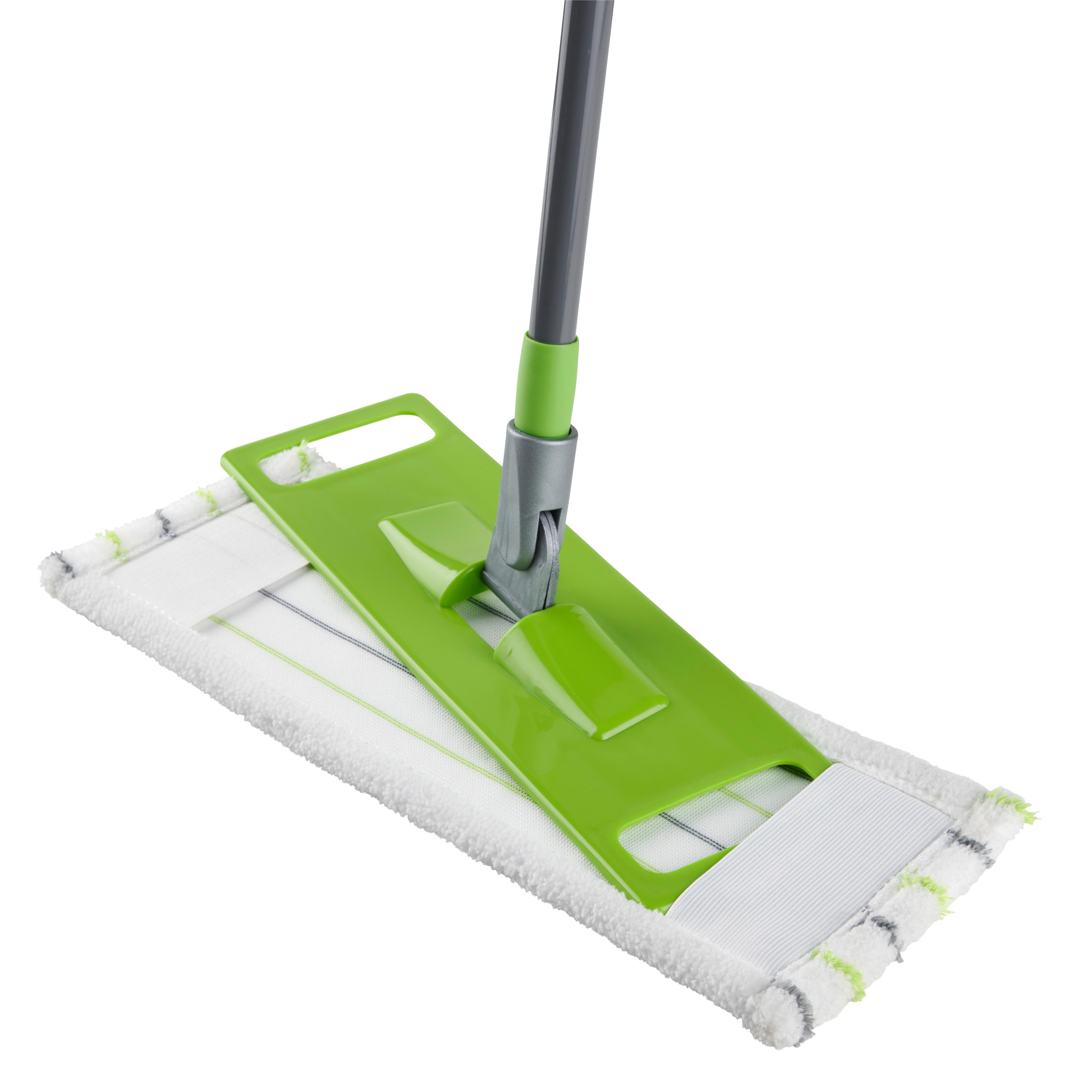 Felmosó Mop Struppi - szürke/zöld, Konventionell, műanyag/textil (40/16/155cm) - Modern Living
