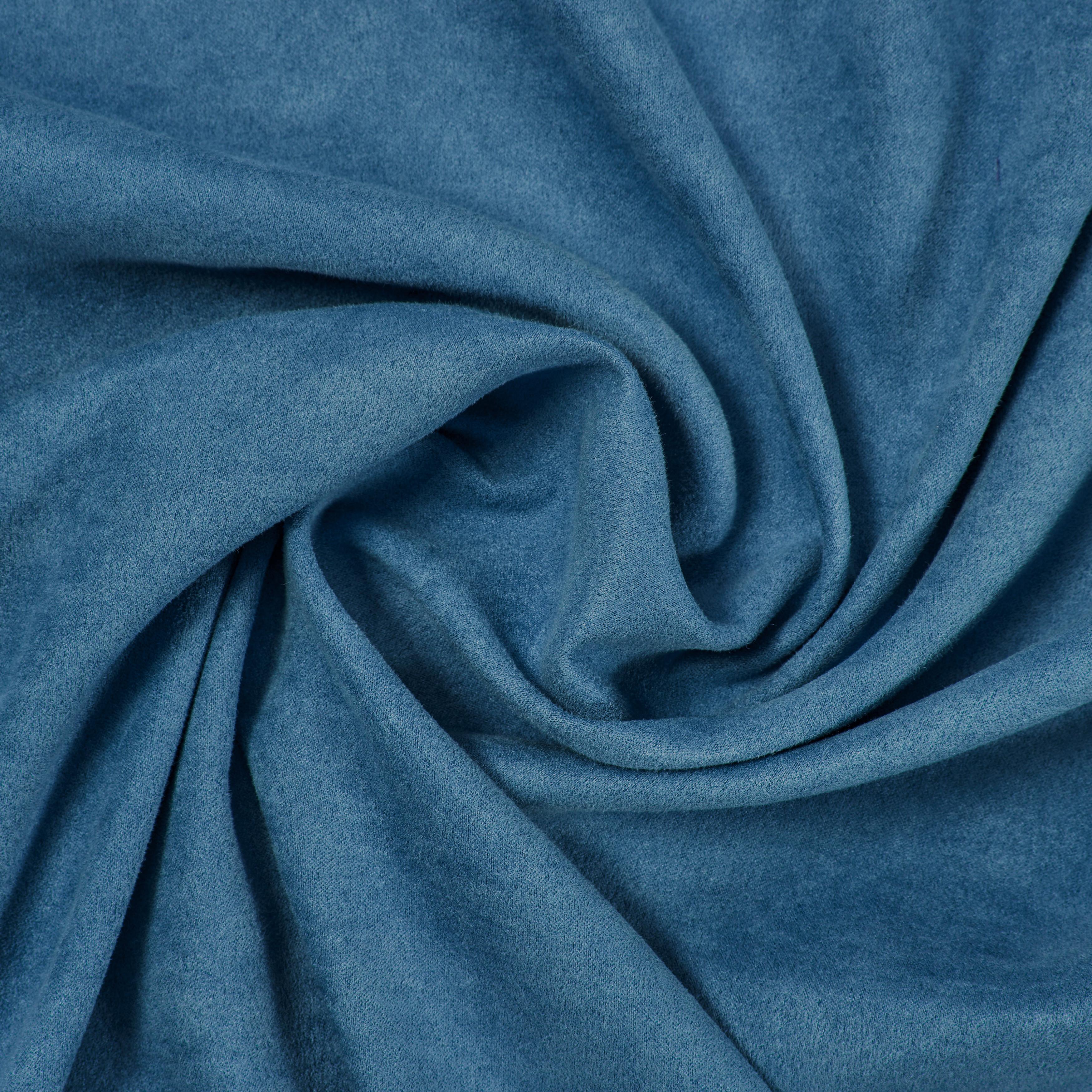 Zavesa Z Obročki Velours - modra, Konvencionalno, tekstil (140/245cm) - Modern Living