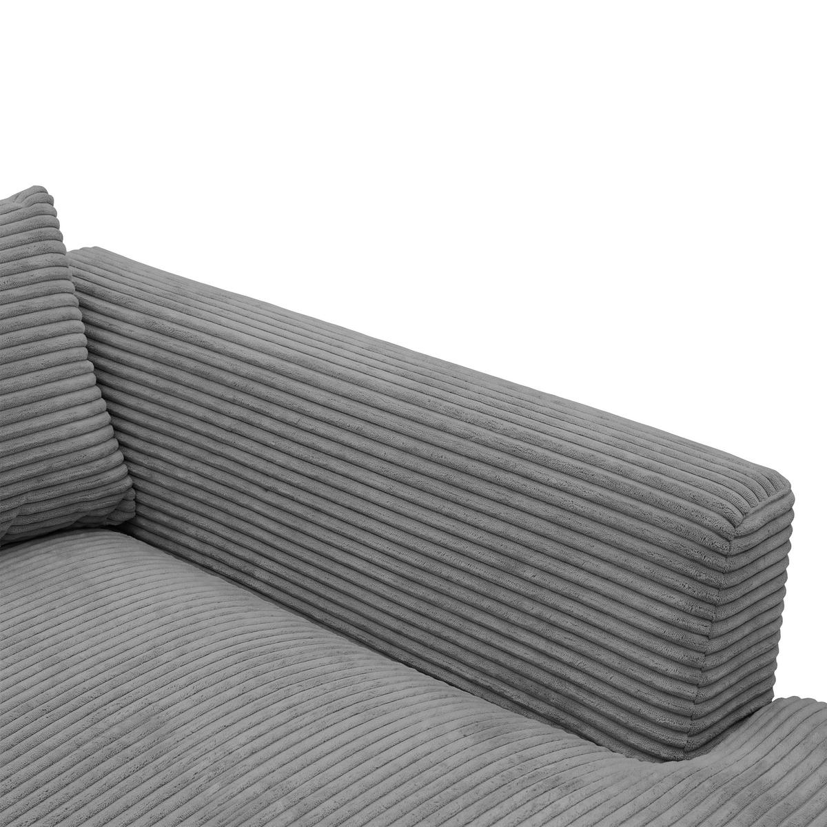 Ecksofa Pedro Grau - Schwarz/Grau, MODERN, Kunststoff/Textil (300/190cm) - Mömax