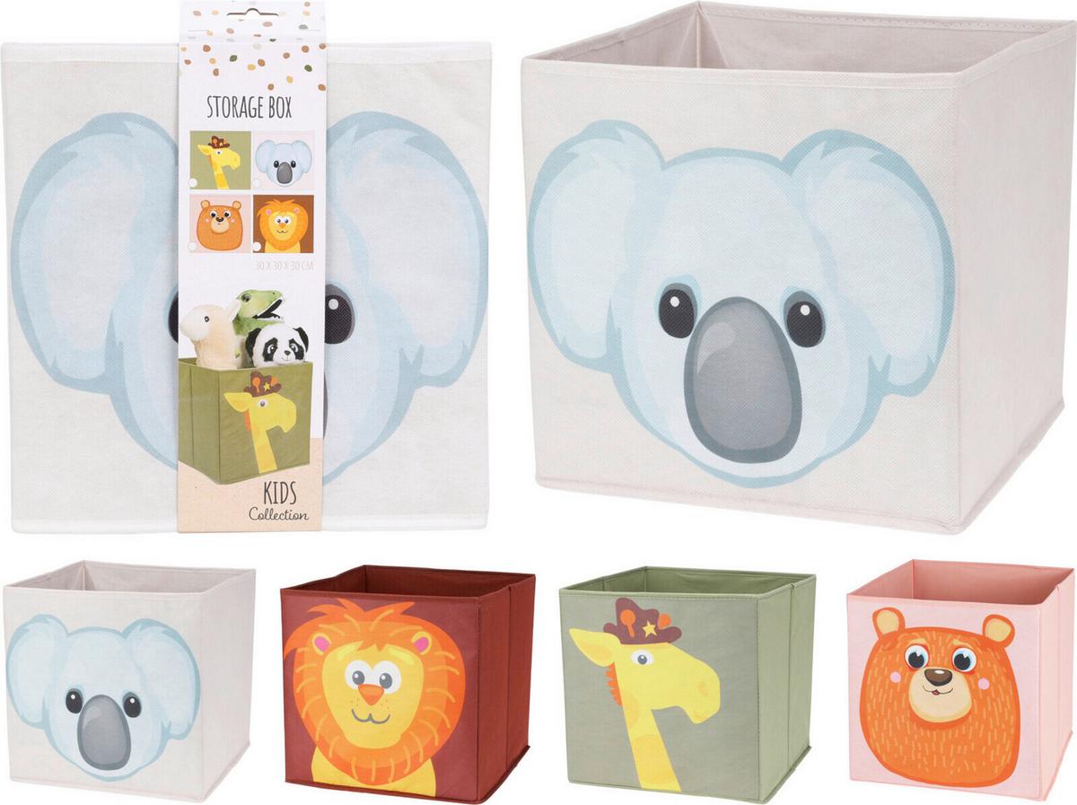 Tárolódoboz Kids Collection - bézs/pink, textil (30/30/30cm)