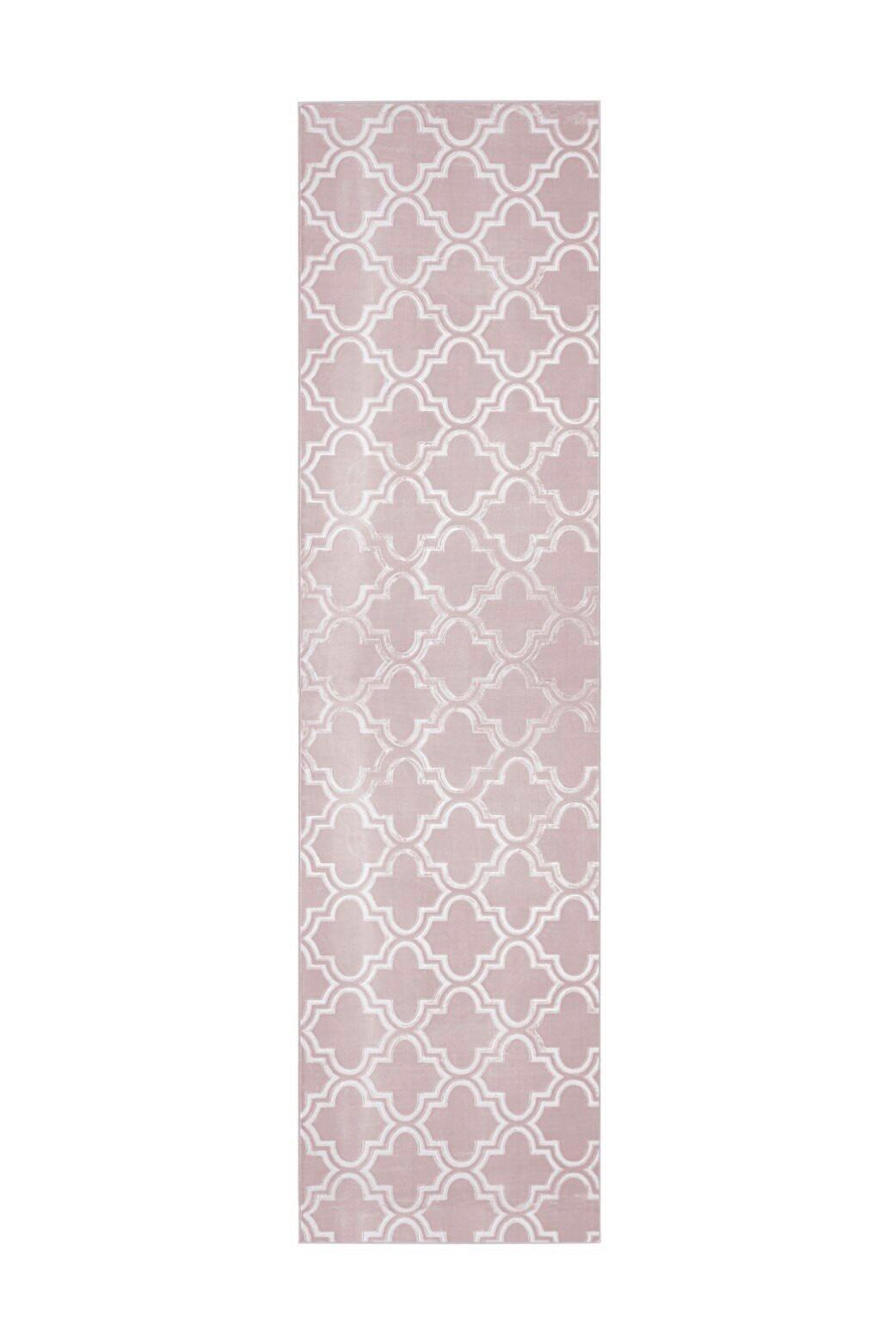 Läufer Monroe 100 Rosa - Rosa, Konventionell, Textil (80/150cm) - Kayoom