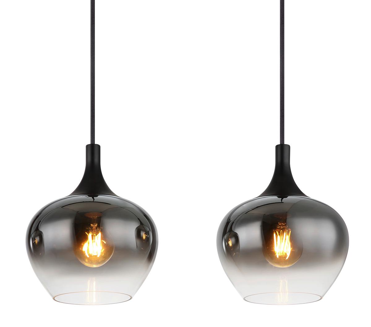 LAMPA WISZĄCA MAJKA - czarny, Design, metal/szkło (100/18/120cm) - Globo