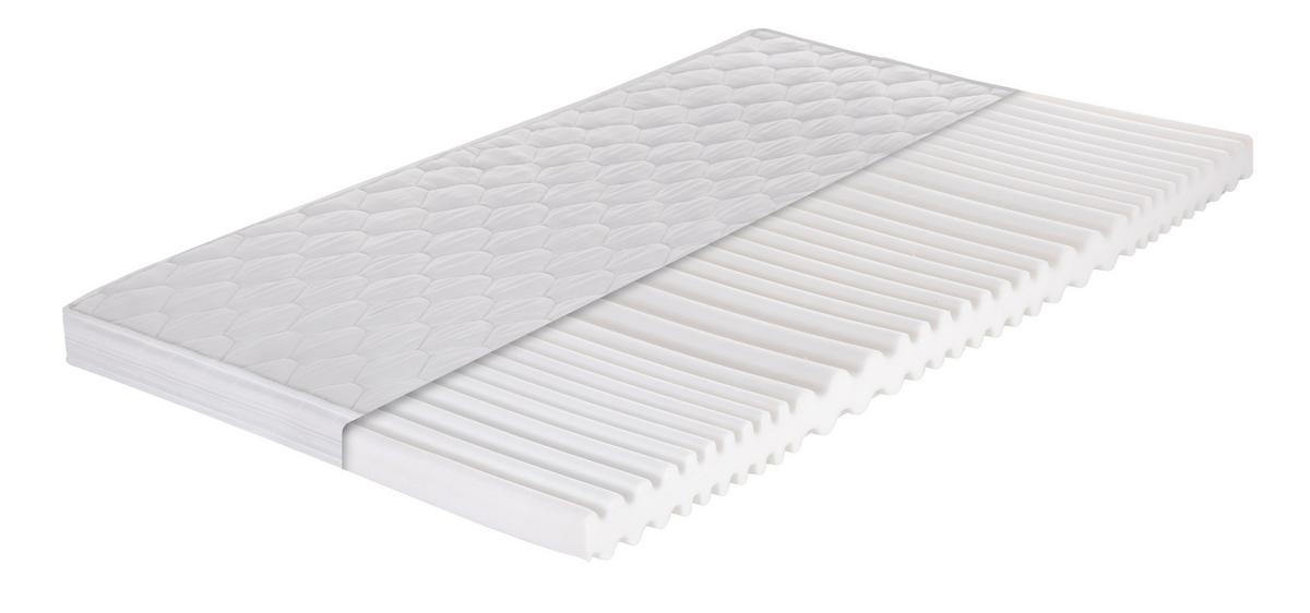 Kaltschaummatratze Caravan H2 ca. 90x190 cm - Weiß, Basics, Kunststoff/Textil (90/190cm) - P & B