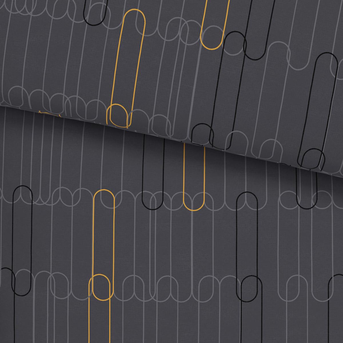 linge de lit CHAINS - Anthrazit/Gelb, Konventionell, Textil (160/210cm) - Modern Living