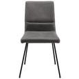 Stuhl in Grau/Schwarz - Schwarz/Grau, MODERN, Textil/Metall (47/86/53cm) - Premium Living Stuhl in Grau/Schwarz - Schwarz/Grau, MODERN, Textil/Metall (47/86/53cm) - Premium Living