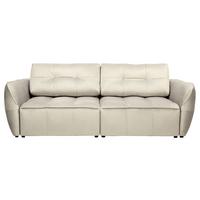 Boxspringsofa In Beige - Beige/Schwarz, Modern, Holz/Holzwerkstoff (243/94/125cm) - Premium Living