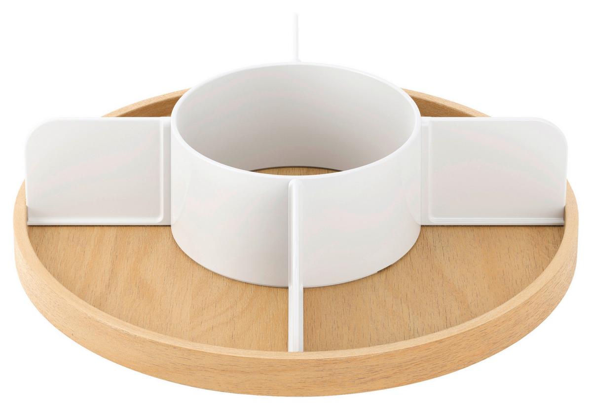 Menage-Set Bellwood Lezy Weiß/Naturfarben - Naturfarben/Weiß, Design, Holz/Kunststoff (30,5/8,9/30,5cm) - Umbra