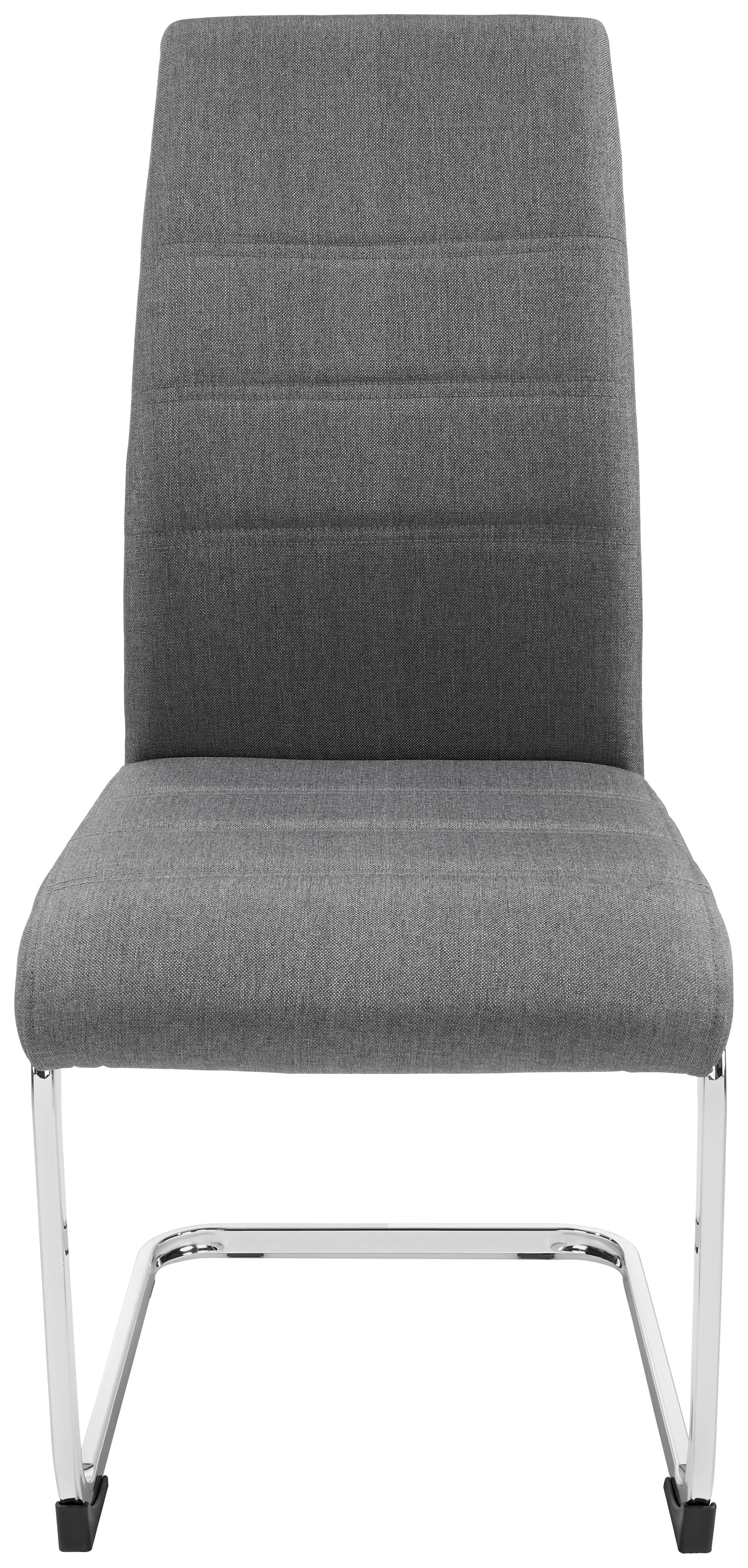 Scaun Donna - culoare crom/gri, Konventionell, metal/textil (42/99/56cm) - Best Price