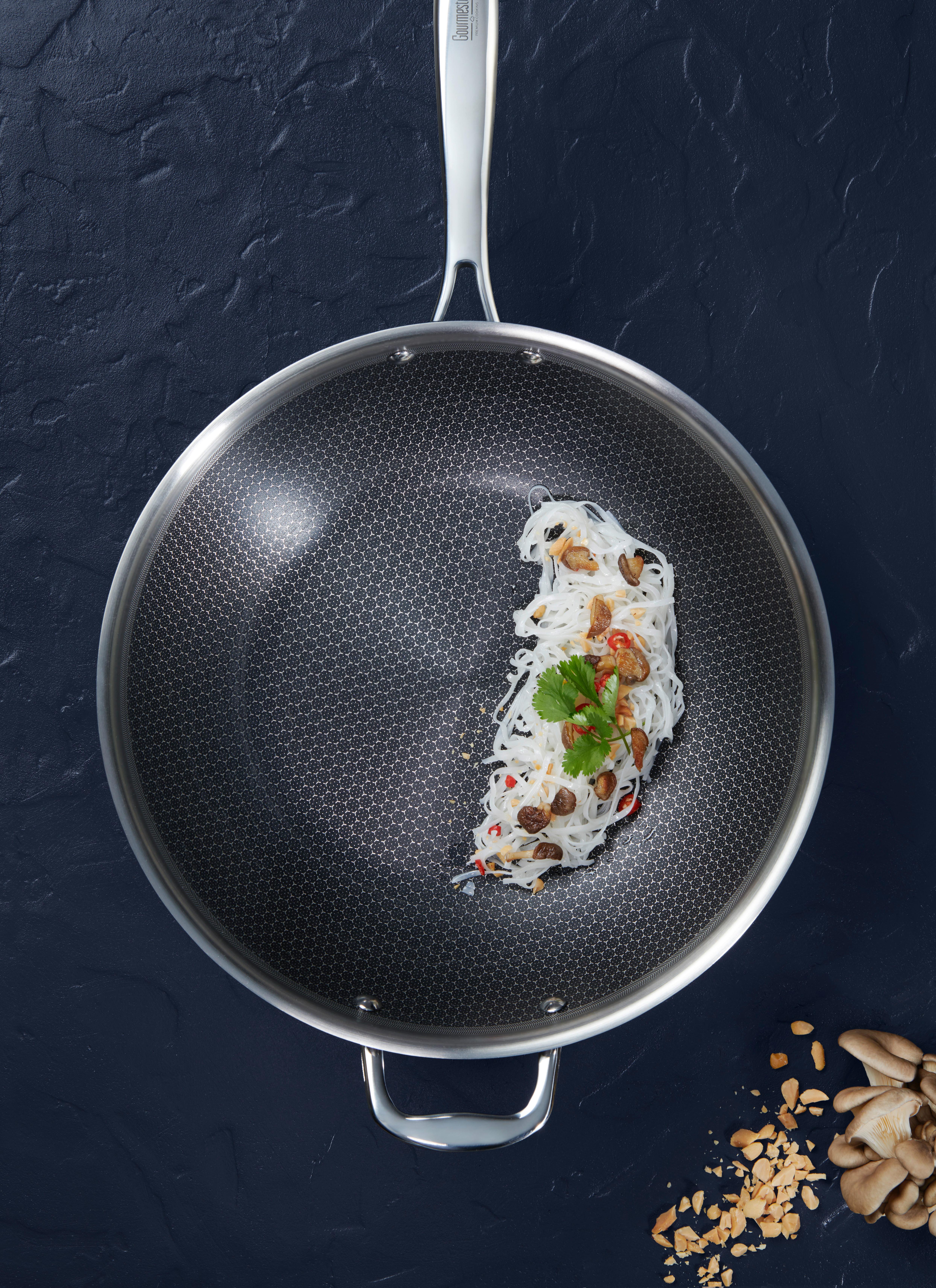 Wokpfanne Silver Line Edelstahlfarben - Edelstahlfarben, MODERN, Metall (30/8cm) - Gourmesto