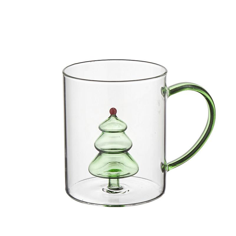 Skodelica Christmas - rdeča/zelena, steklo (8/10cm) - Mömax