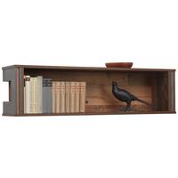 REGAŁ ŚCIENNY PIER - kolor piniowy/szary, Konventionell, materiał drewnopochodny (113/29/23cm) - Hom`in