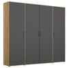 DULAP  USI ROTATIVE VOYAGER - stejar Artisan/gri, Modern, material pe bază de lemn (187/194/53cm) - Modern Living