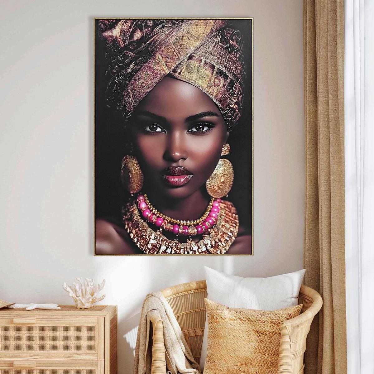 Leinwandbild Dilara Multicolor ca. 82x122cm - Goldfarben/Multicolor, Modern, Holz/Kunststoff (82/122/4cm) - Mömax