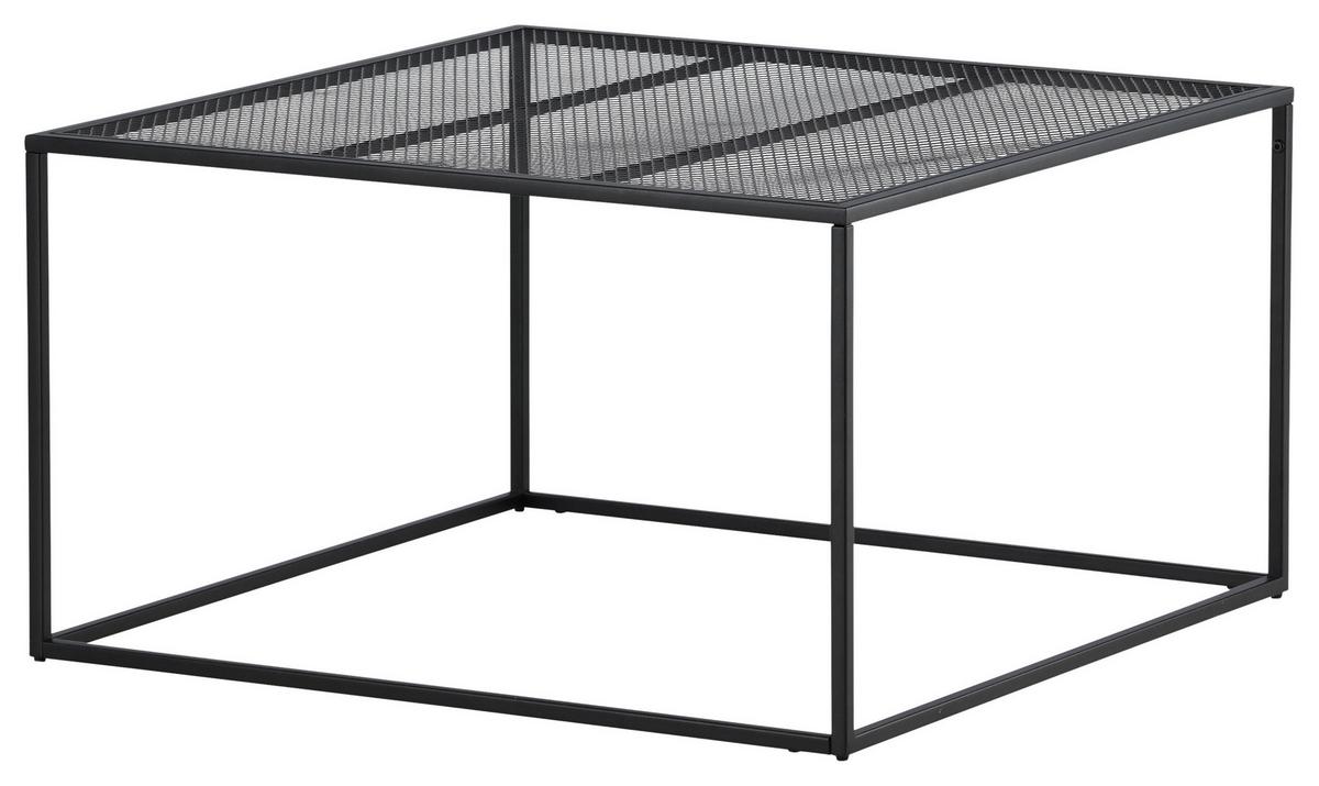 COUCHTISCH NETZ - Schwarz, Design, Metall (80/80/45cm) - Livetastic
