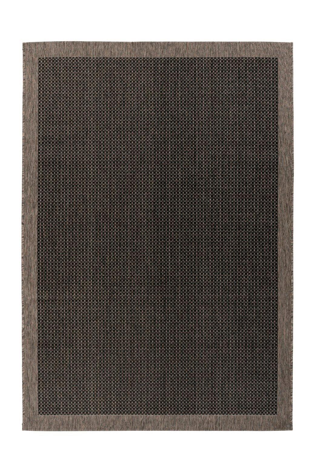 Flachwebeteppich Splash 100 Anthrazit / Schwarz - Anthrazit/Schwarz, Konventionell, Textil (120/170cm) - Kayoom
