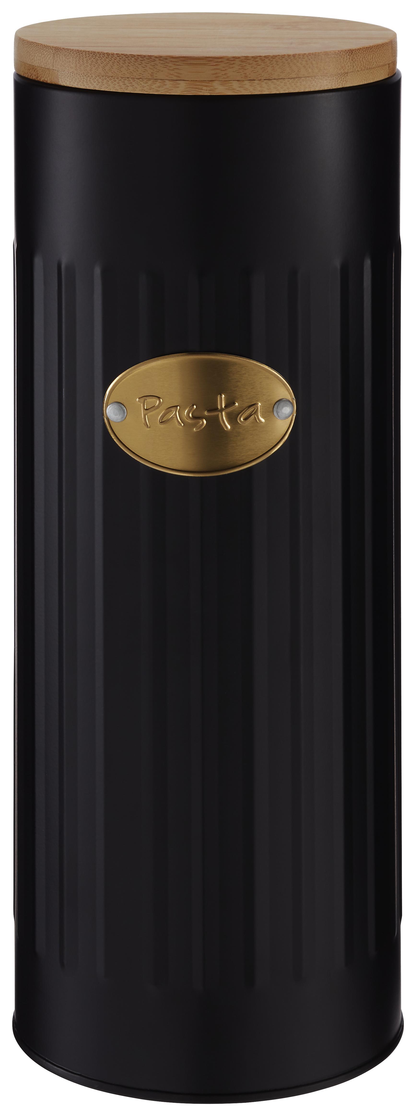 Vorratsdose Industry Ø ca. 11cm - Schwarz/Naturfarben, MODERN, Holz/Metall (11/29cm) - Mömax modern living