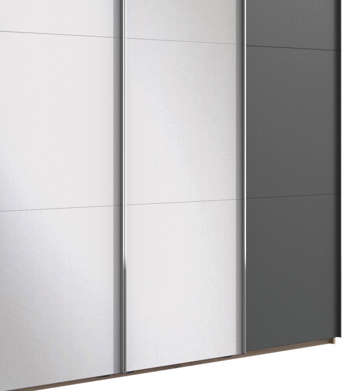 Ormar S Kliznim Vratima Level 36a - boje grafita/boje hrasta, Basics, staklo/drvni materijal (350/216/65cm) - Modern Living