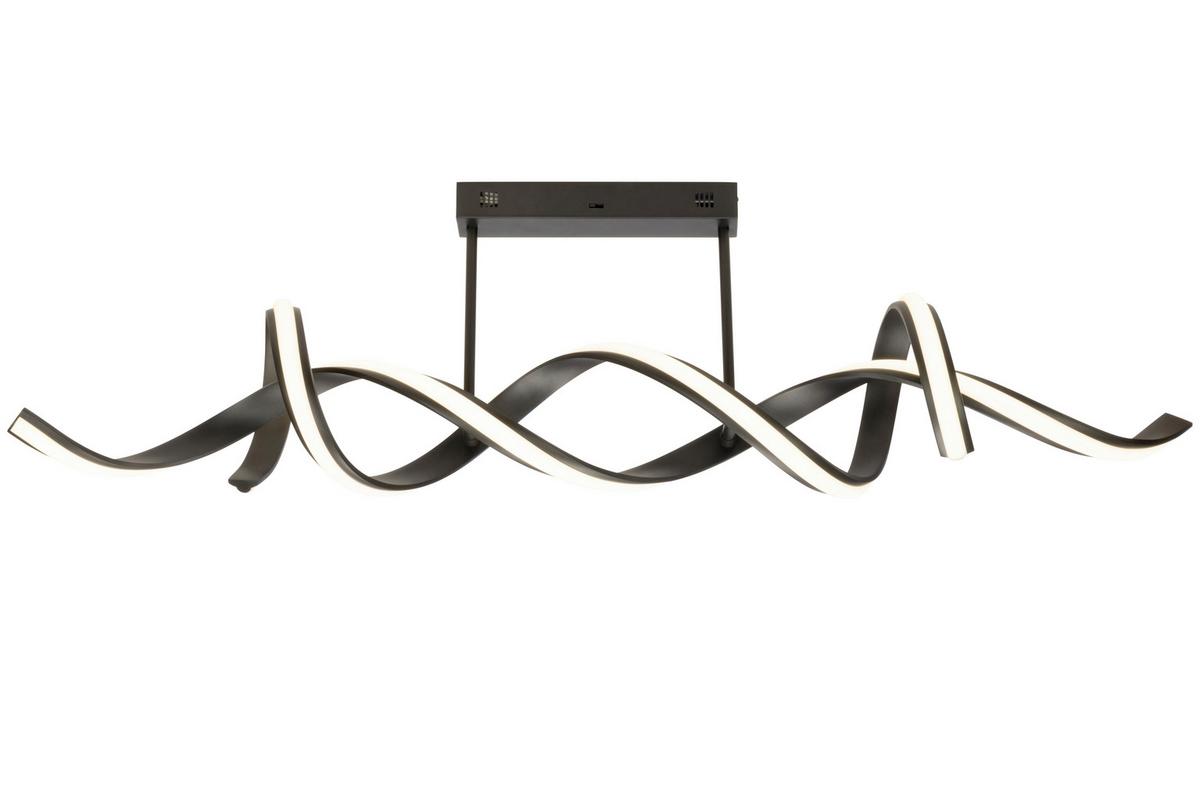 LAMPA SUFITOWA LED BRACKNELL - czarny, Design, tworzywo sztuczne/metal (120/22/32cm) - Novel