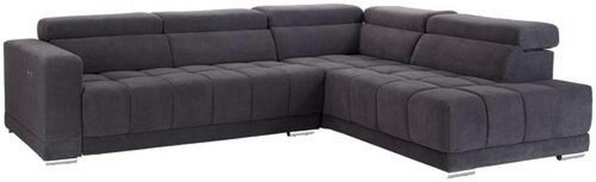 Sedežna Garnitura Hogan, Siva, Relax Funkcija - srebrne barve/siva, Moderno, kovina/tekstil (299/212cm) - Modern Living