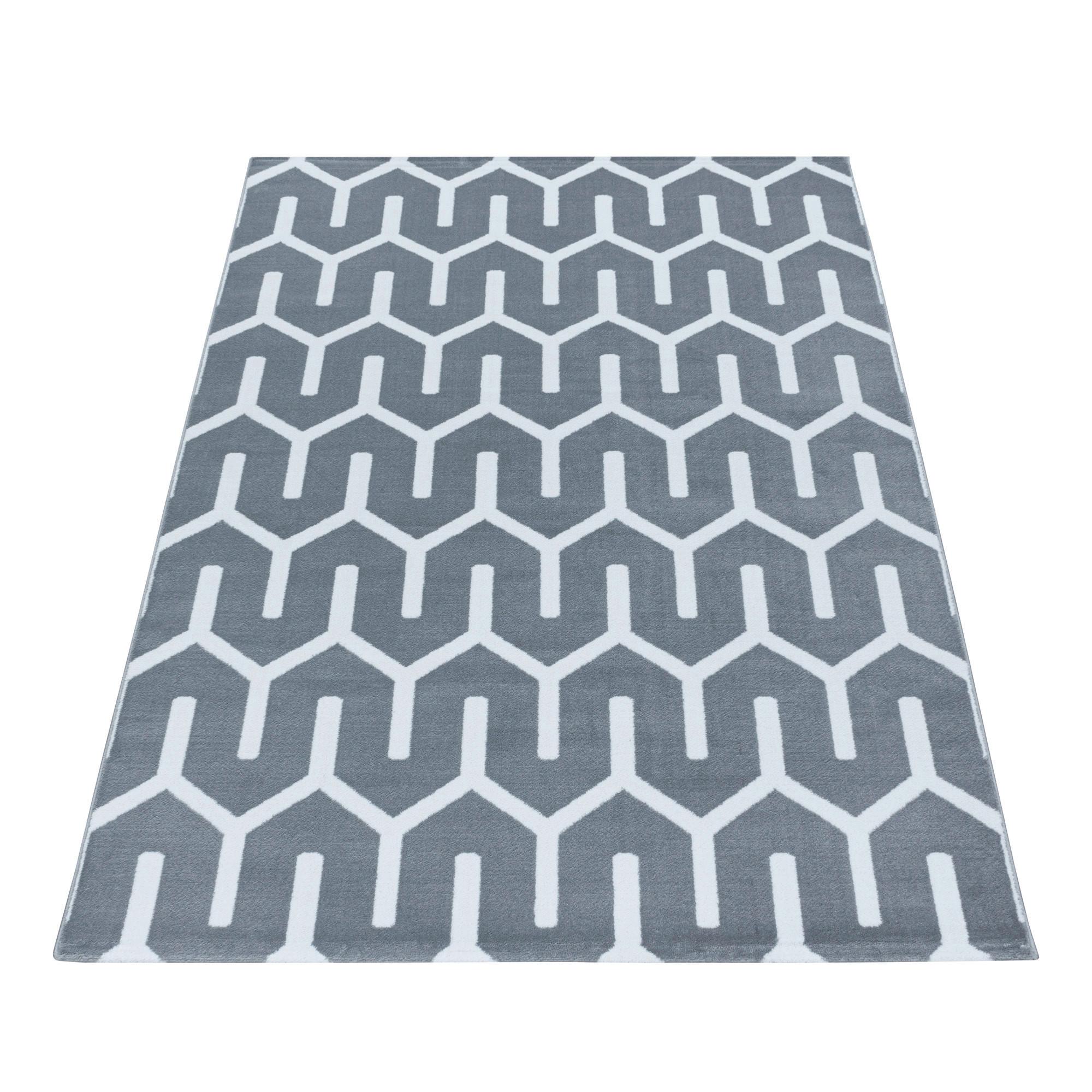 Webteppich Costa Grau ca. 80x150cm - Grau, Design, Textil (80/150cm)