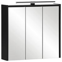 Omara Z Ogledalom Emmik, Črna - črna, Moderno, steklo/leseni material (65/62,7/16cm) - Stylife