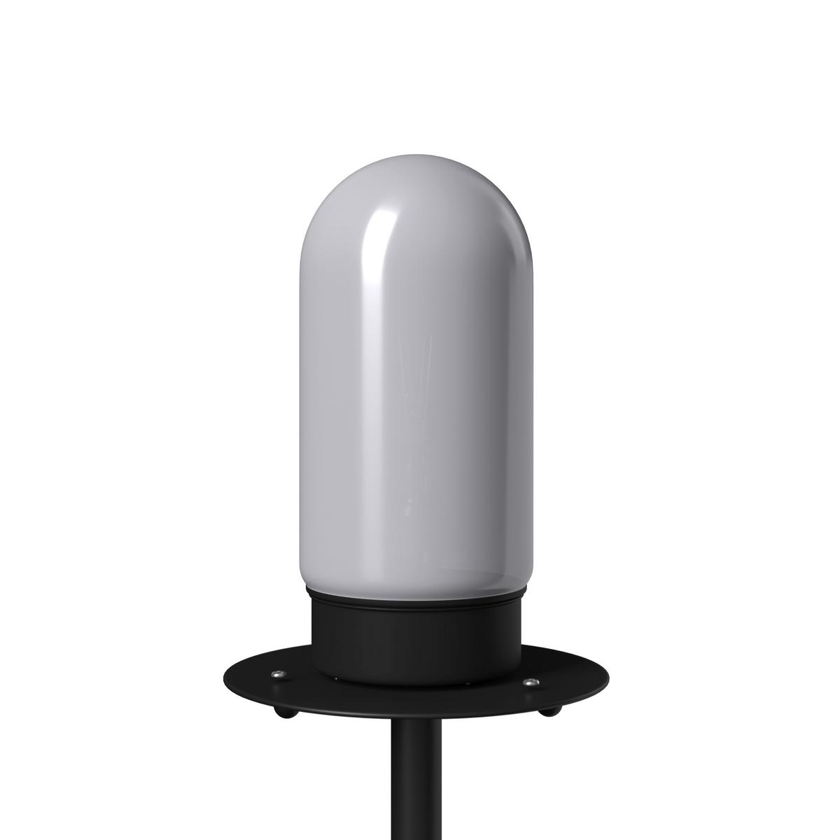 Stehleuchte Ivo in creme max. 40 Watt - Beige/Schwarz, MODERN, Kunststoff/Metall (35/158/35cm) - Bessagi Garden