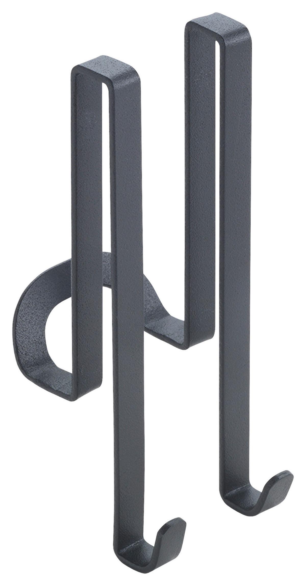 Fürdőszobai Akasztó Lava - fekete, Modern, fém (21/8.8/8cm)
