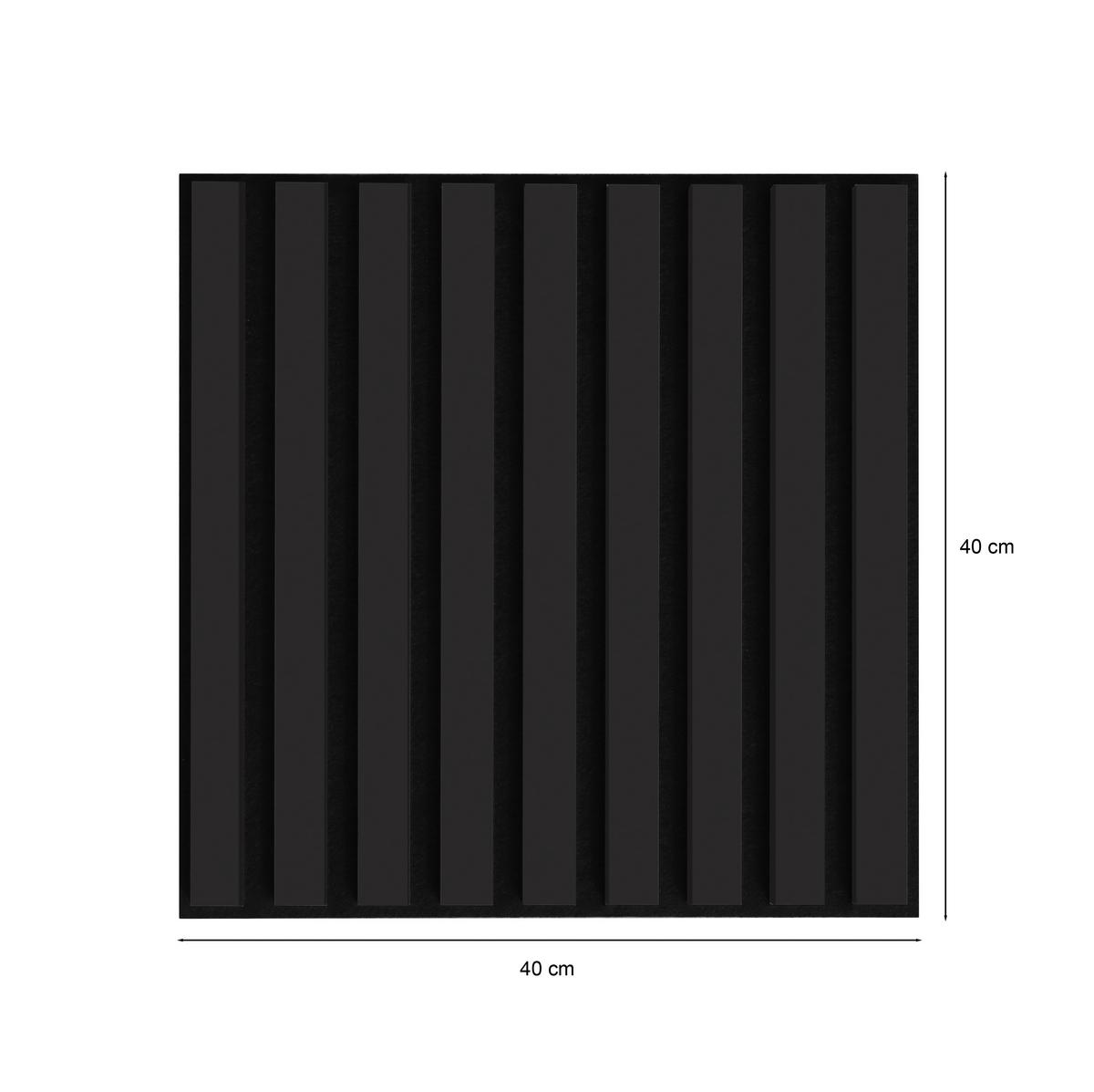 PANEL AKUSTYCZNY DP40 - czarny, Design, materiał drewnopochodny/tkanina (40/40/1,8cm) - Xora