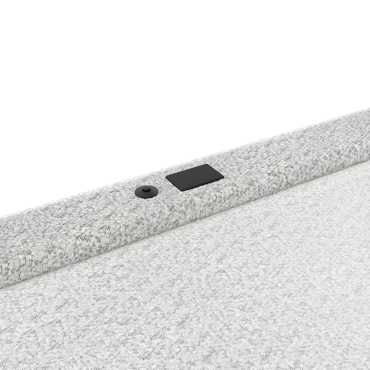 NOPTIERĂ SMILE - argintiu, Konventionell, sticlă/lemn (49/58,5/46cm) - Premium Living