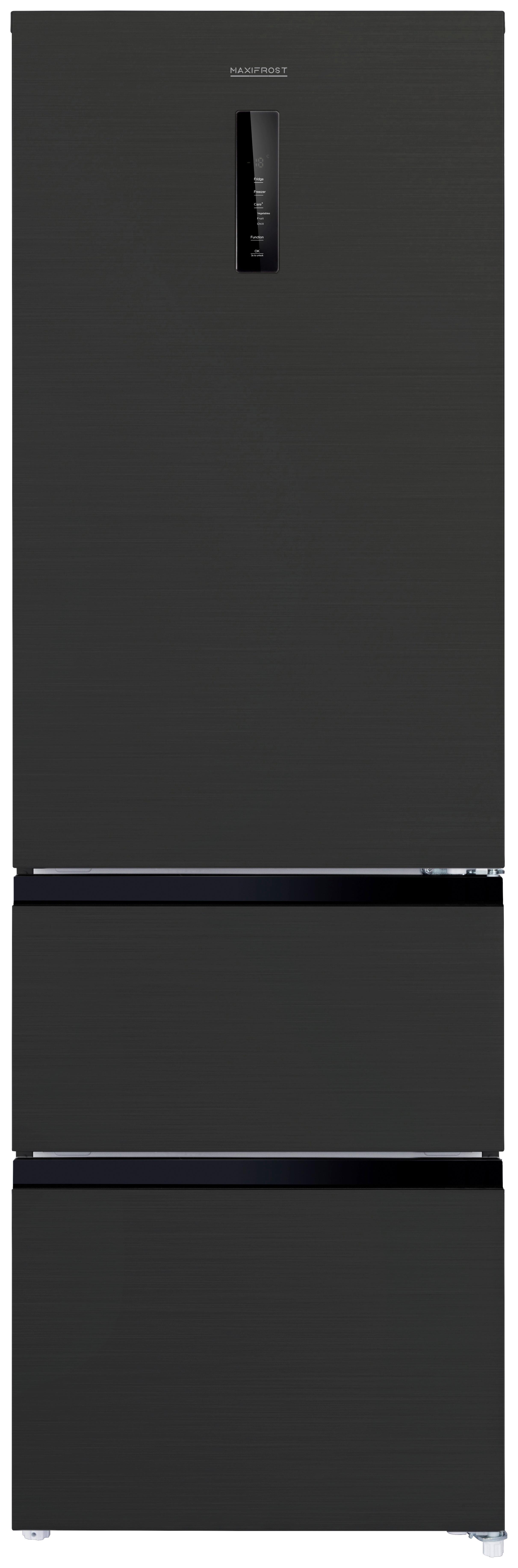Kühl-Gefrier-Kombination WFD400ENFDDIX Schwarz - Schwarz, Basics, Metall (60/190,8/63.8cm) - PKM