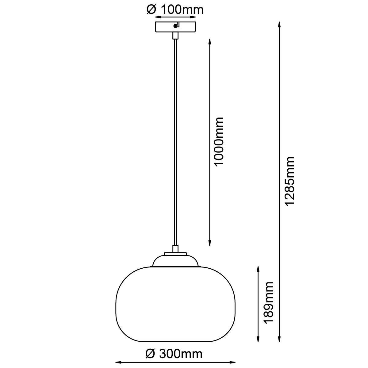 Pendelleuchte Blop Weiß max. 60 Watt - Weiß, Design, Glas/Metall (30/128,5cm) - Brilliant