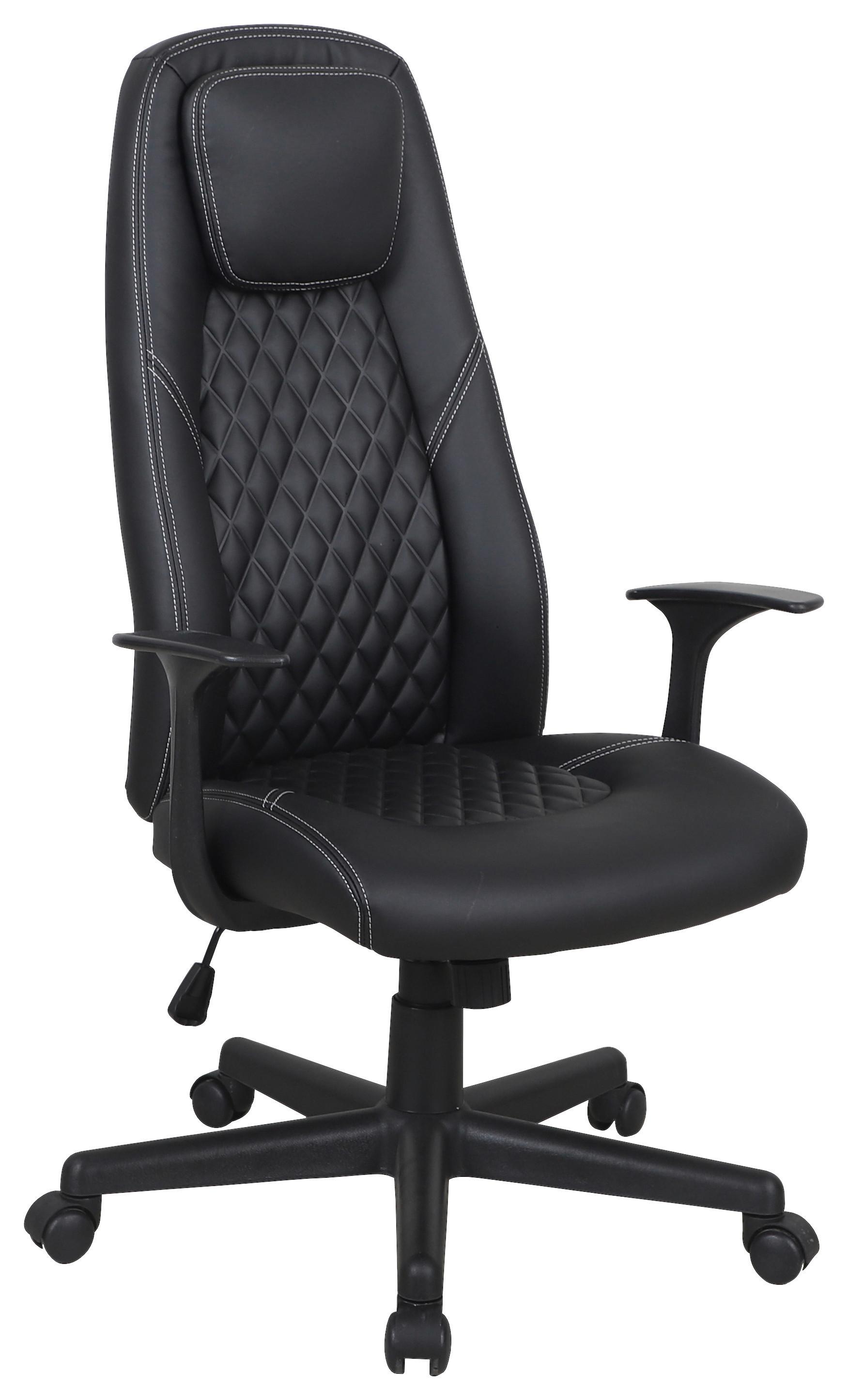 Uredska Stolica Duke - bijela/crna, Moderno, tekstil/plastika (64,5/121/62,5cm) - Modern Living