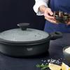 SERVEERPAN BLACK LINE - Klaar/Zwart, Konventionell, Kunststof/Glas (28/7,5cm) - Gourmesto