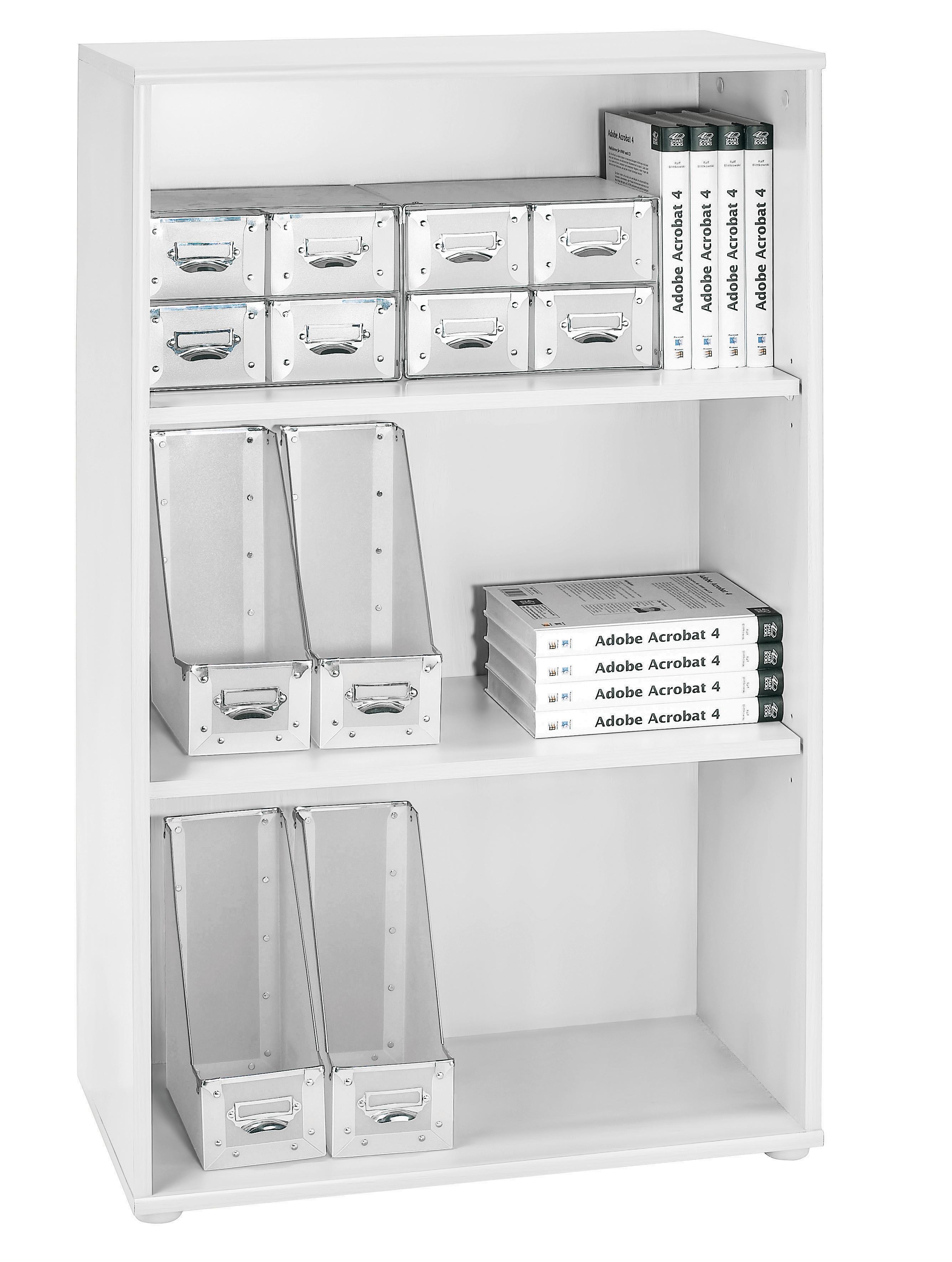 Polc Fehér 2 Polclappal Josef - fehér, Modern, faalapú anyag (60/110/30cm)